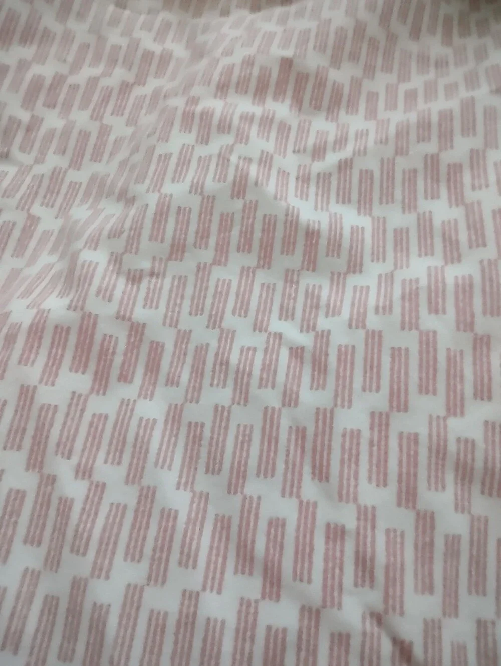 Cotton Pink Geo Print Fitted Sheet